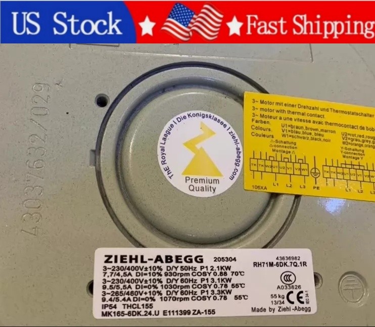 1PCS Brand New Unopened ZIEHL-ABEGG RH71M-6DK.7Q.1R Cooling Fan Fast shipping