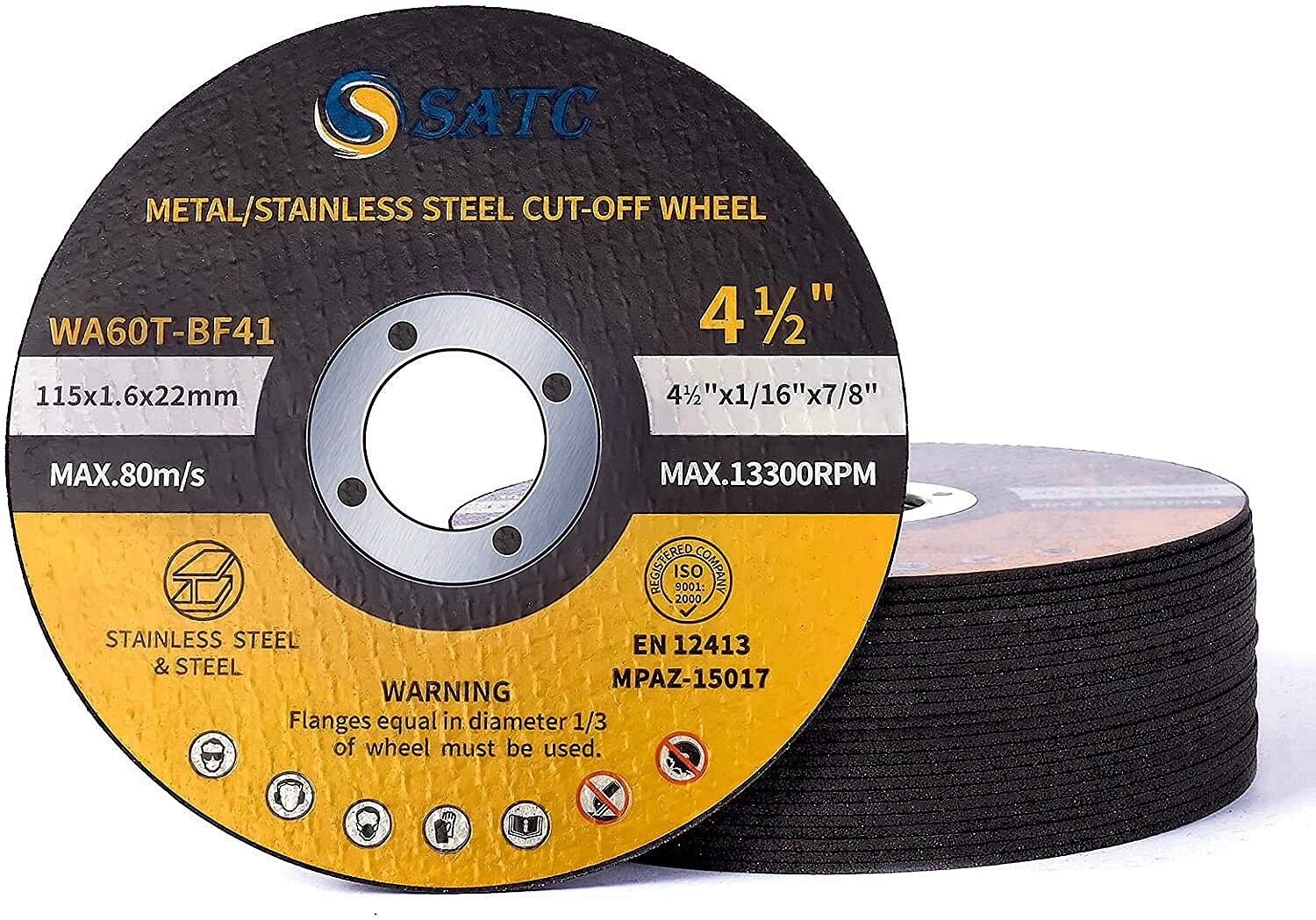 500 Pcs 4-1/2″ x 1/16″ x 7/8″ Cut-off Wheels Cutting Discs Stainless Steel Metal