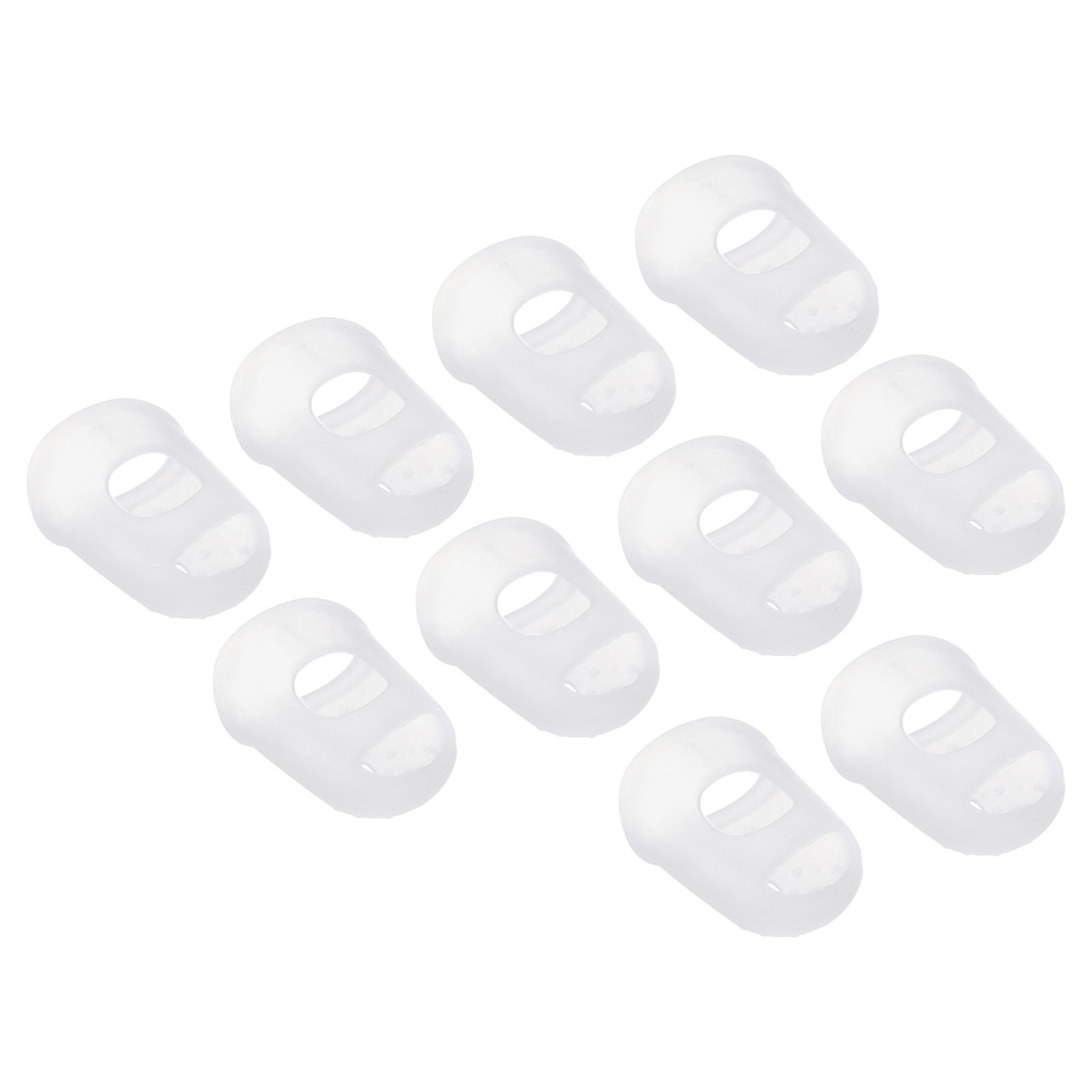 30 x Rubber Finger Tips Silicone Thumb Fingertip Covers Pads Thimble Clear Small