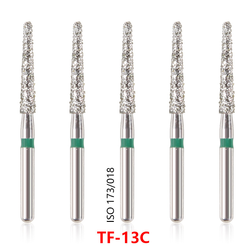 100pcs Dental Diamond Burs for High Speed Handpiece Medium Friction Grip 1.6MM