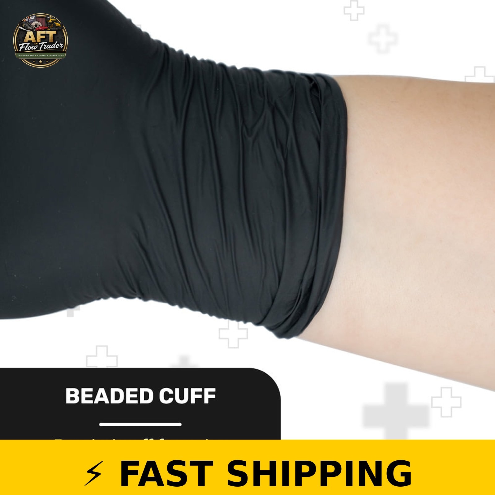 WellBefore Black Nitrile Disposable Gloves – XSmall, 100 Count