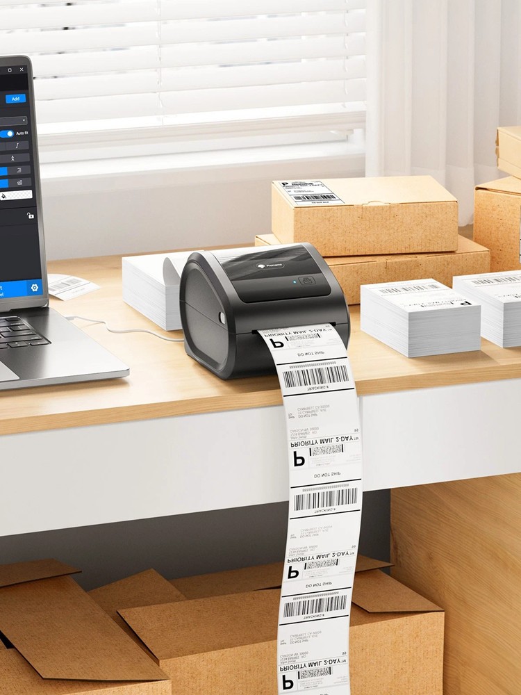 4×6 Fanfold Direct Thermal Shipping Labels for Zebra and Rollo 500 PCS