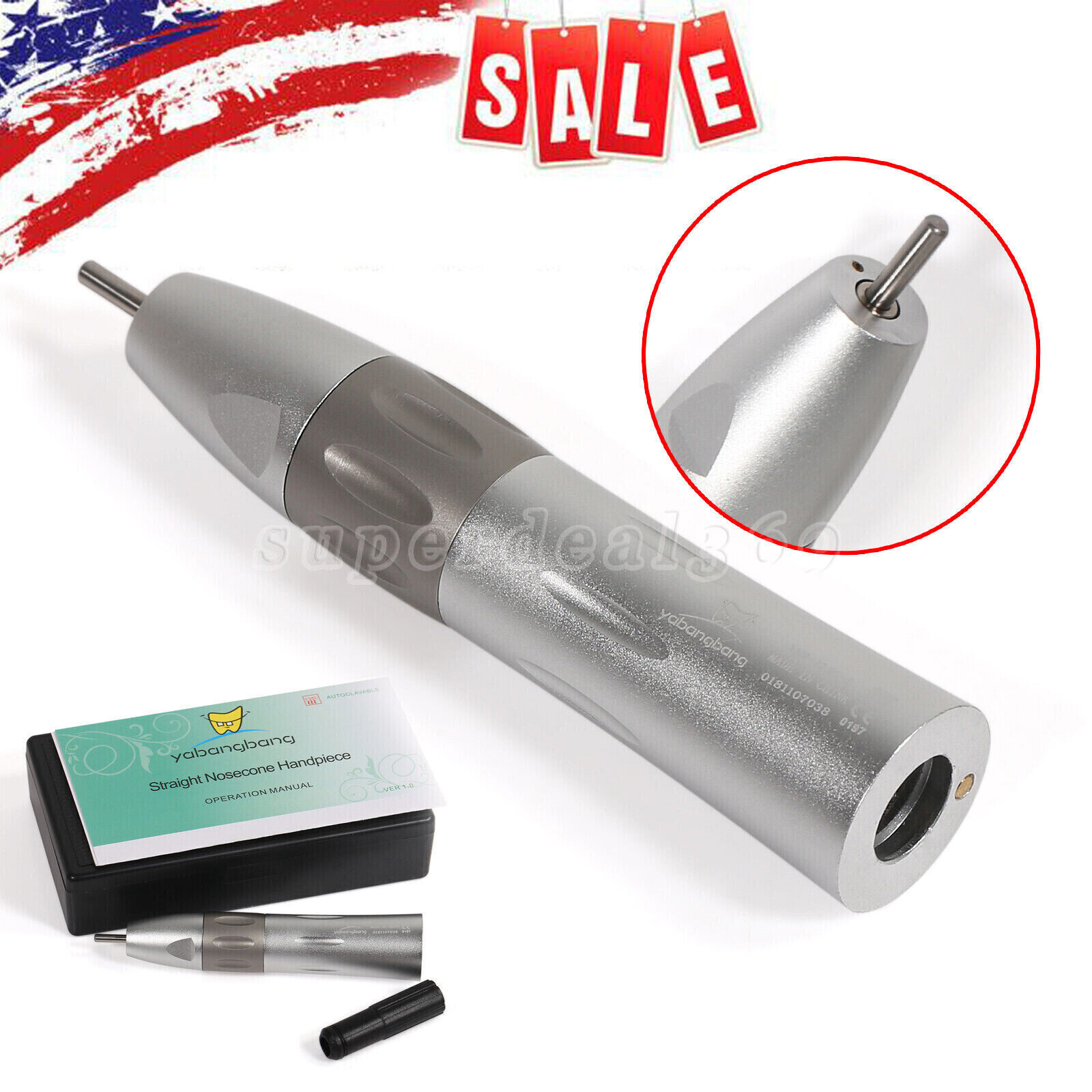Dental Inner Water Spray Contra Angle Handpiece /Straight /Air Motor 4 Hole WY4