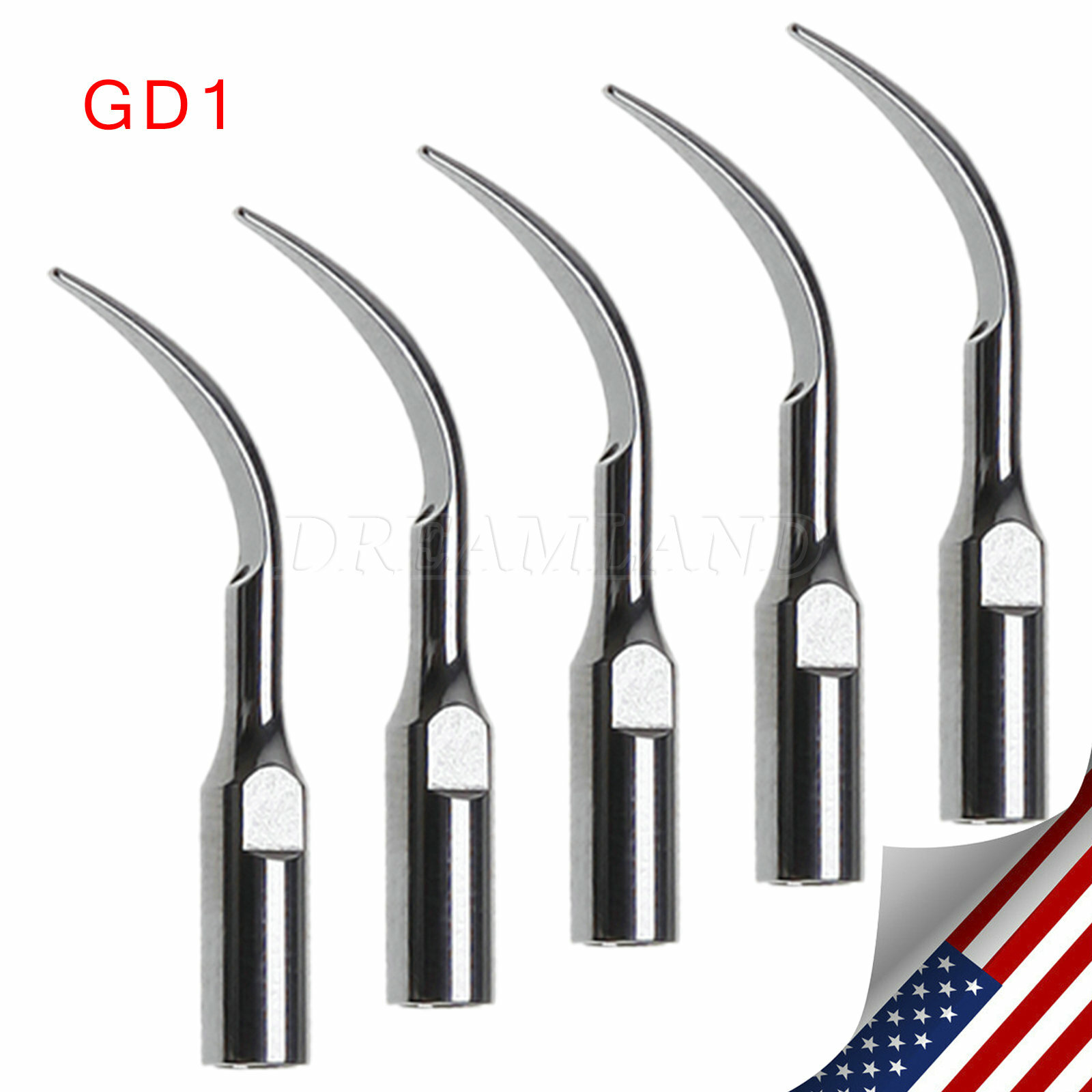 USA Dental Ultrasonic Piezo Scaler Handpiece / 5pcs Tips Fit DTE SATELEC SK-D1