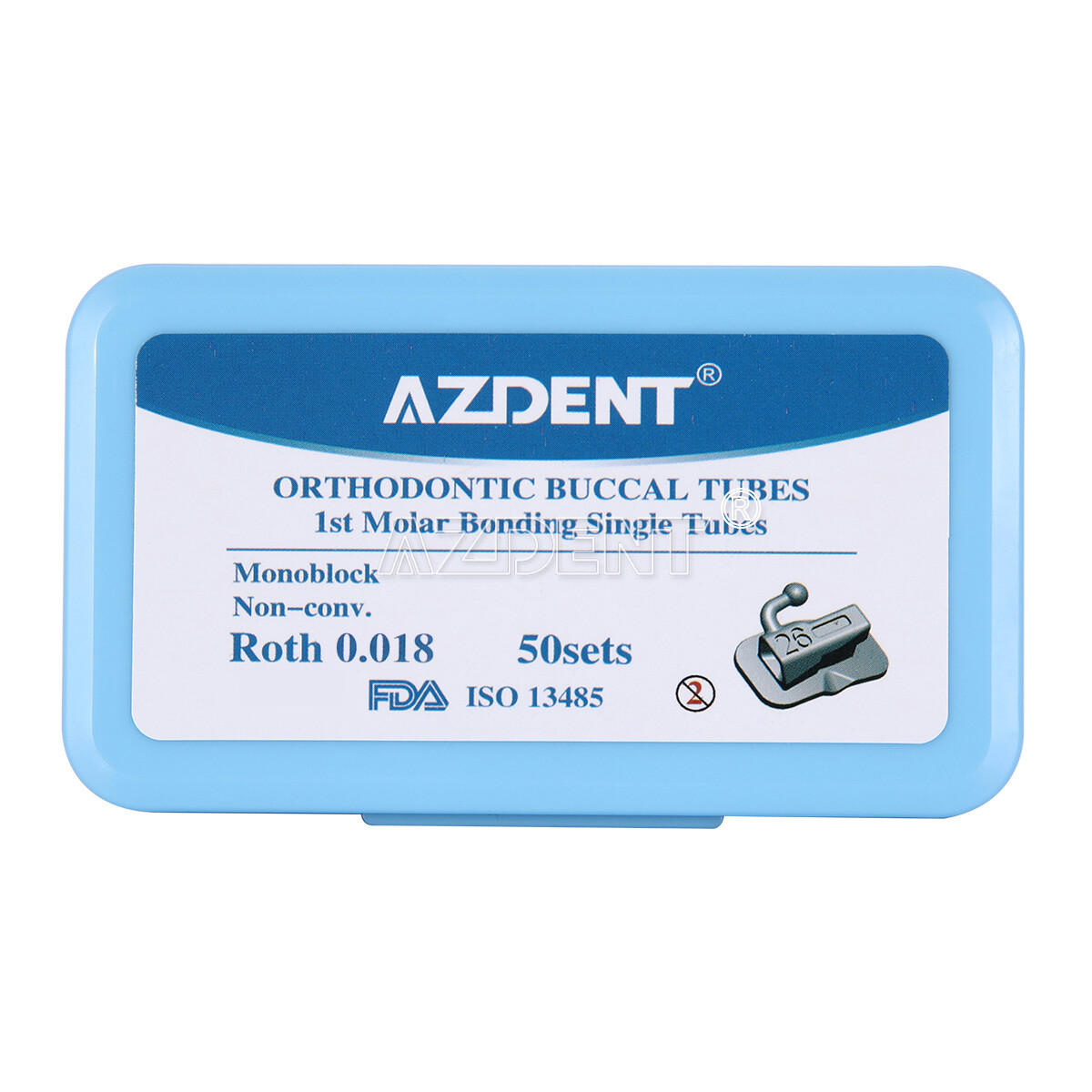 50Sets AZDENT Dental Ortho Buccal Tubes 1st 2nd Molar Roth 022 /018 Bondable