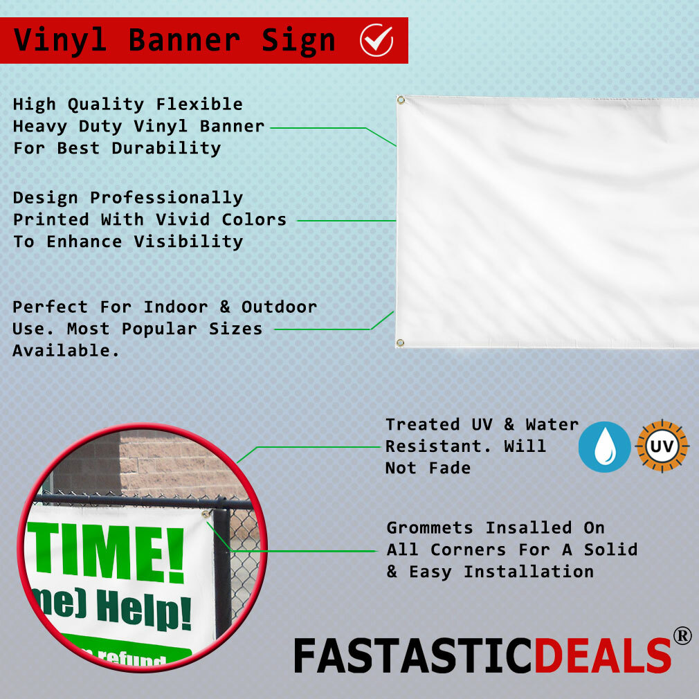 Vertical Vinyl Banner Multiple Sizes Fundraise Thanks B Business Outdoor