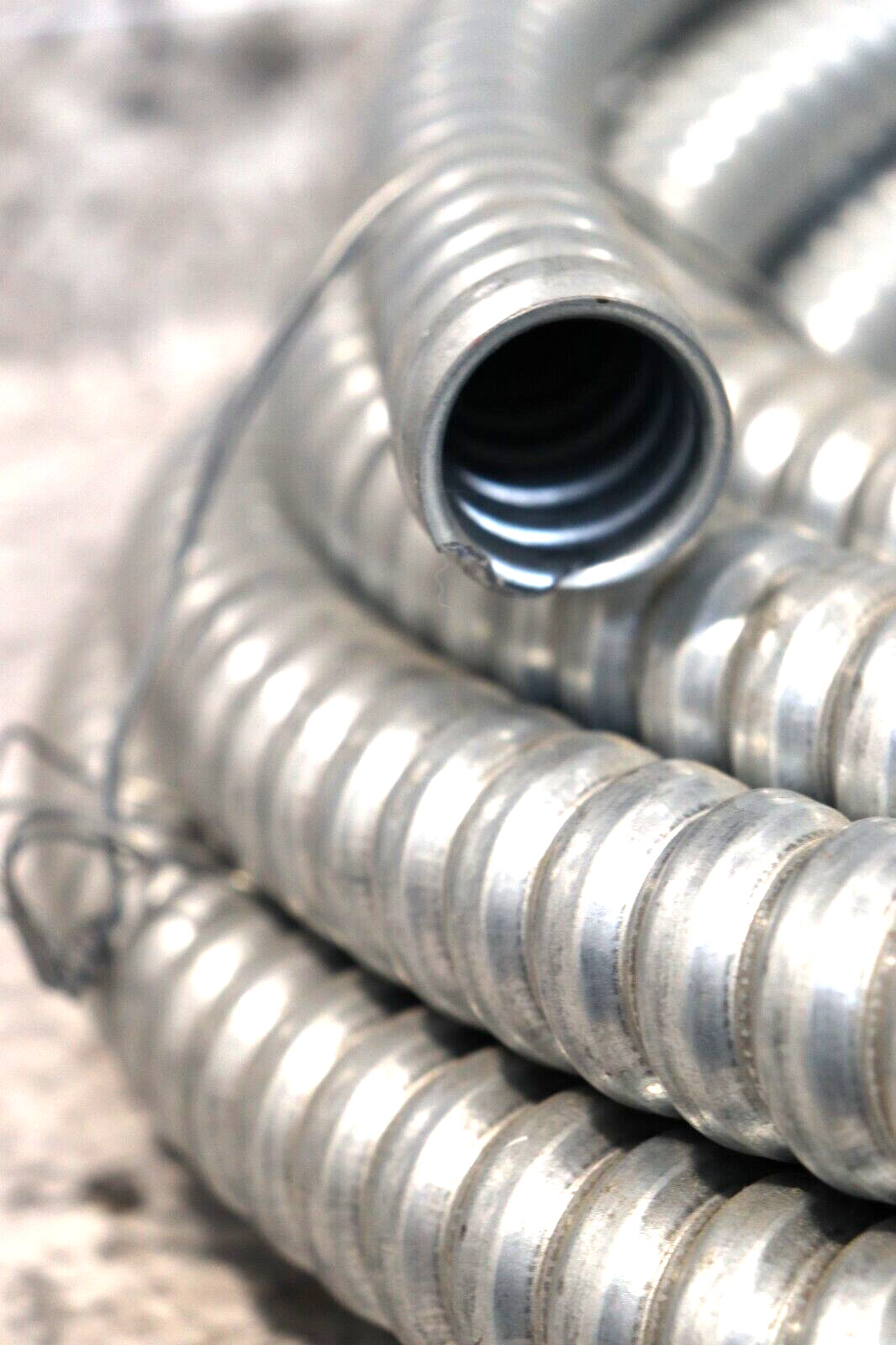Aluminum Flexible Electrical Conduit, 1 inch in Diameter, Various Lengths
