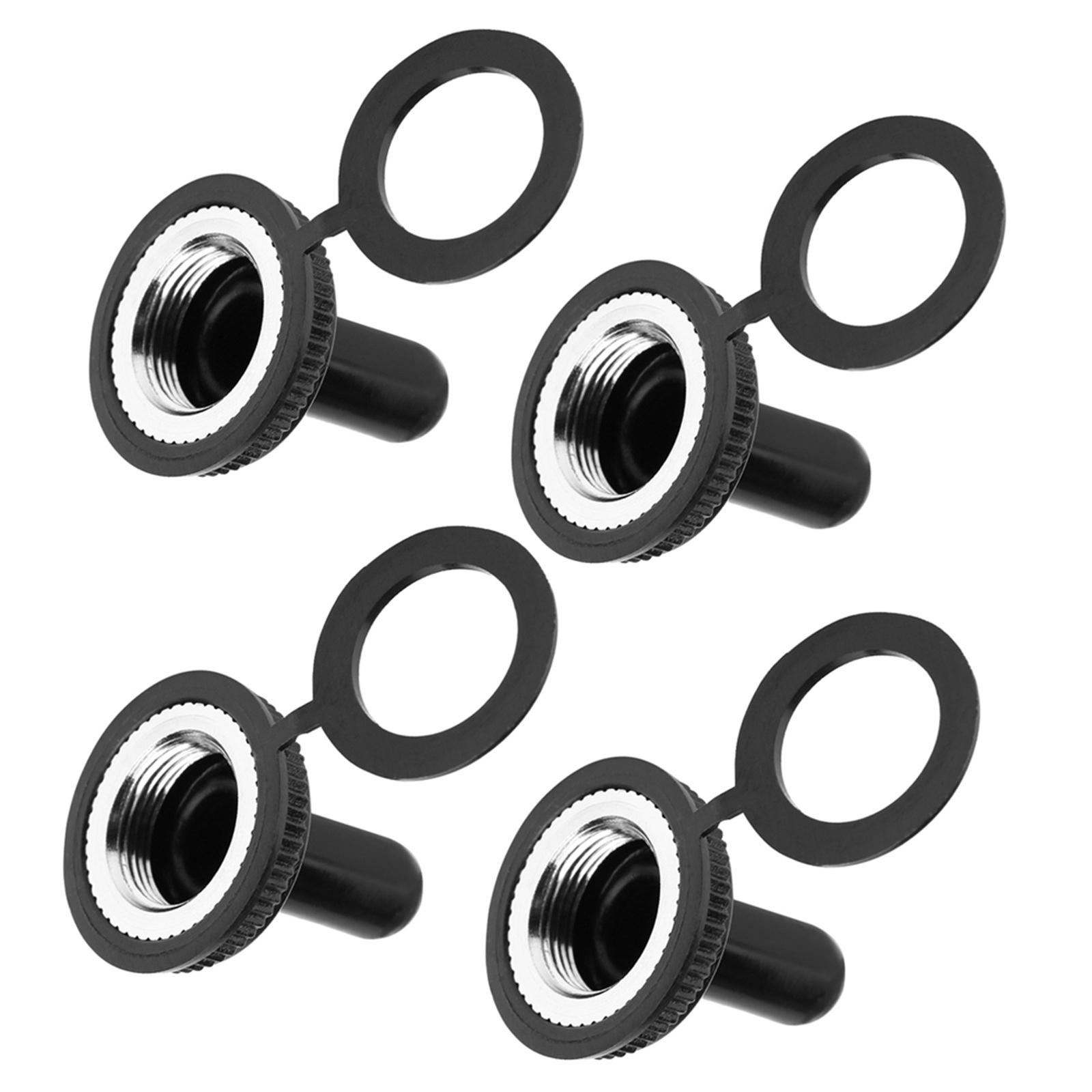20Pcs/set 12mm Rocker Toggle Switch Waterproof Rubber Cap Boot Cover – Black