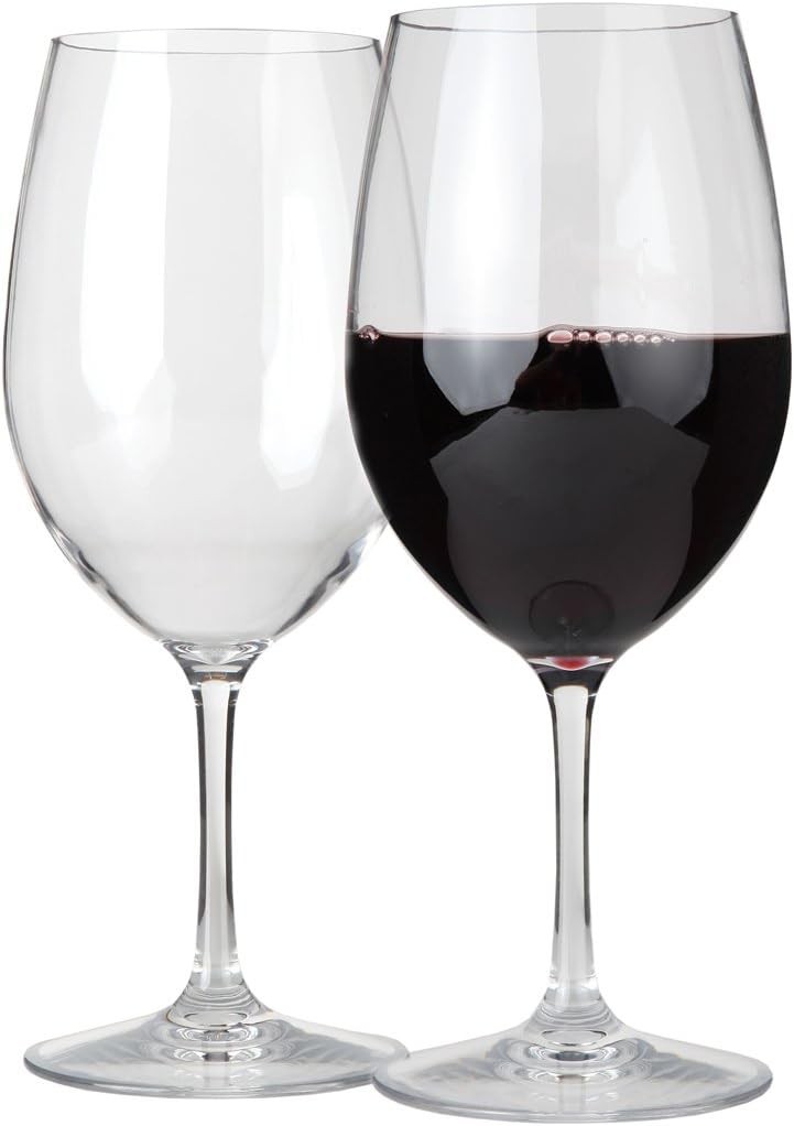 Unbreakable Cabernet and Merlot Bordeaux Red Wine Glasses, Made of Shatterproof