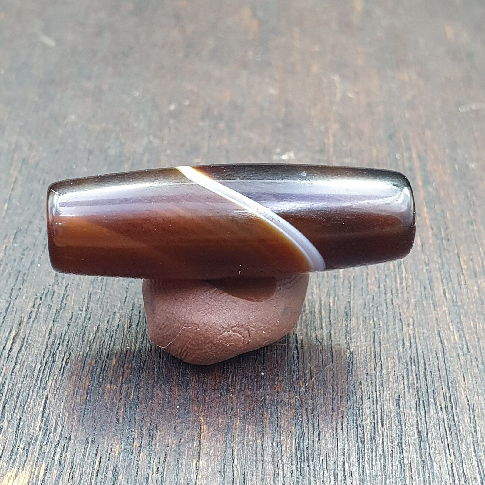 Antique Old Yemeni Agate Natural Rare pattern Banded Agate Bead BD-A-2