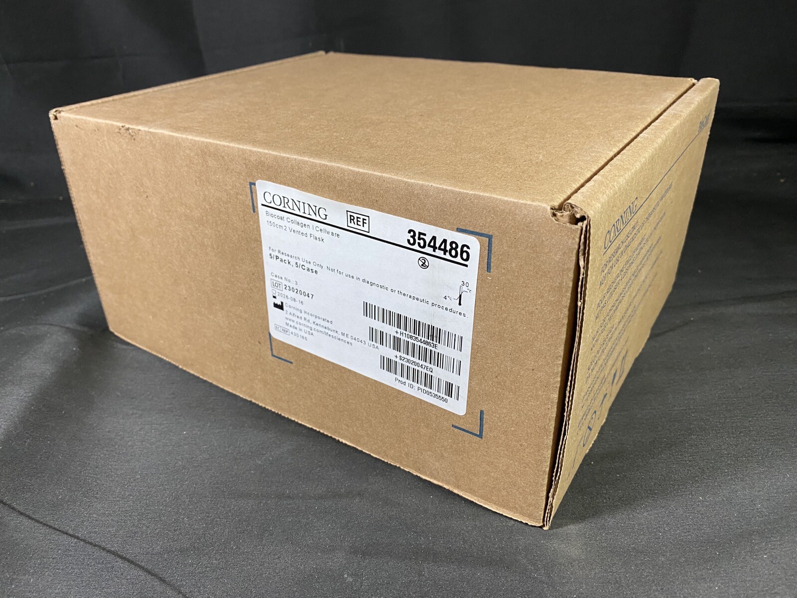 CORNING 150cm² Rectangular Canted Neck Cell Culture Flask 354486 (5/cs)
