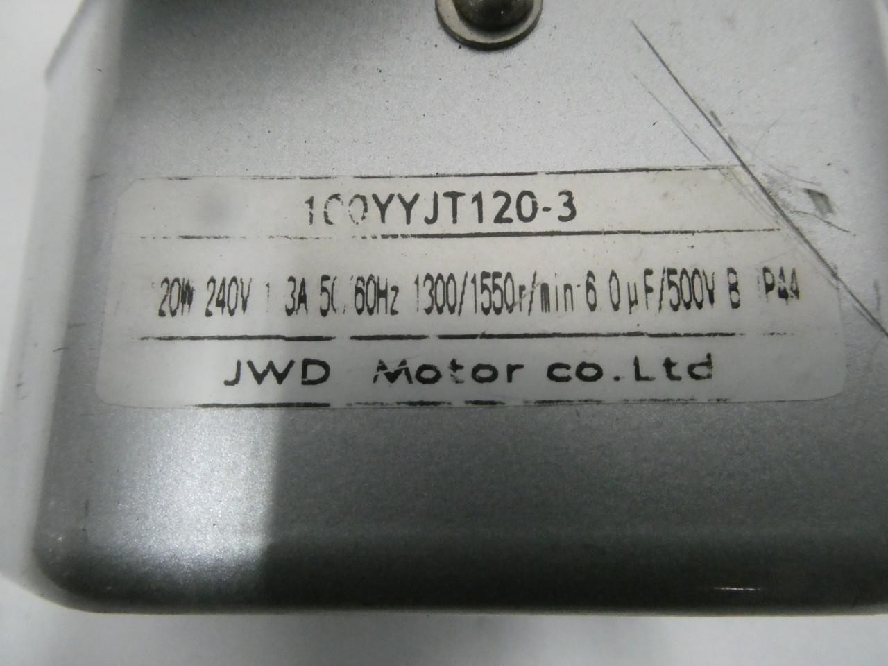 Jwd Motor 100YYJT120-3 Gearmotor 1300rpm 240v-ac