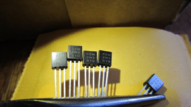 2N3819 Central Semiconductor RF GENUINE JFET Transistor N-CH -25V 10mA, 1 piece