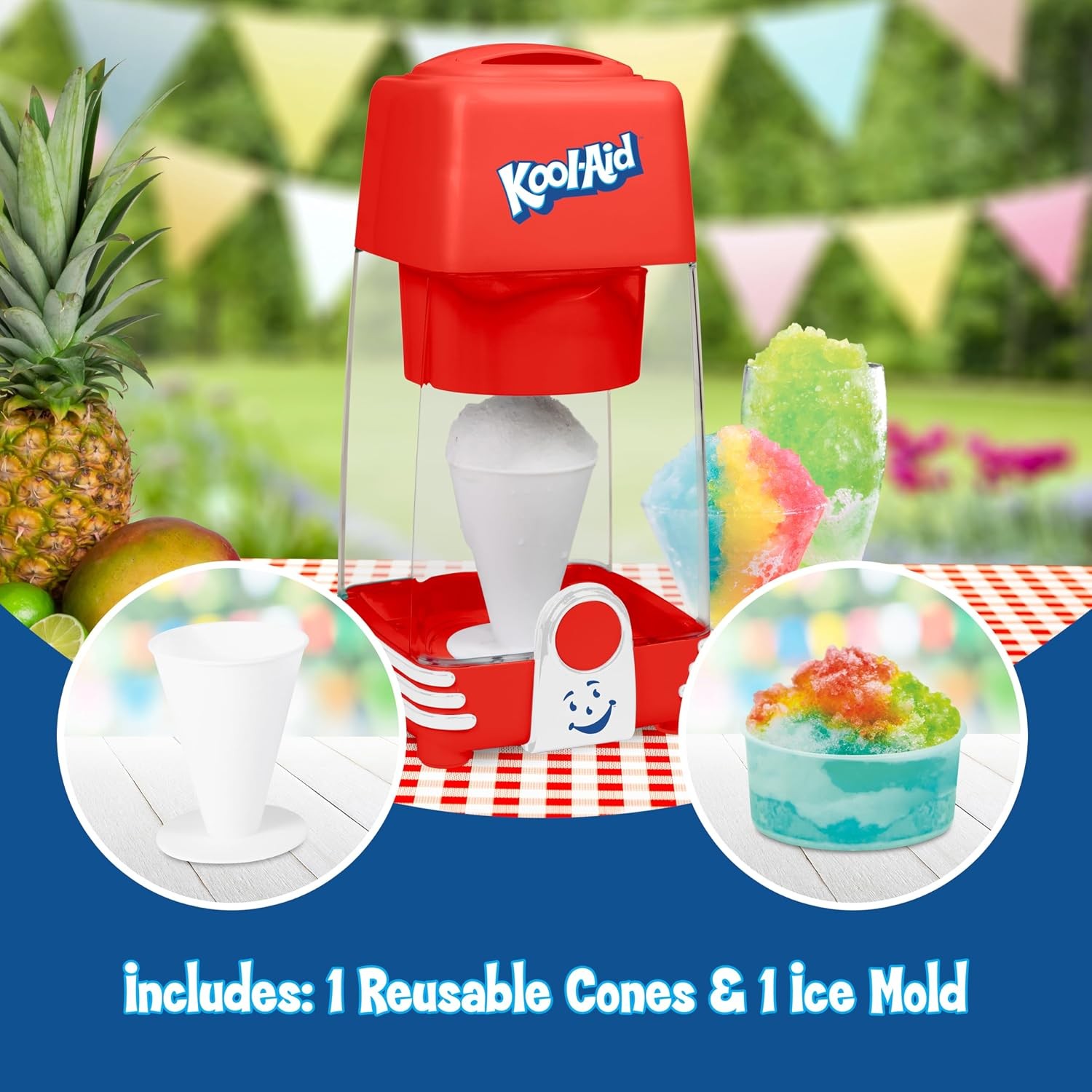 Retro Snow Cone Maker & Electric Table-Top Ice Shaver Vintage Shaved