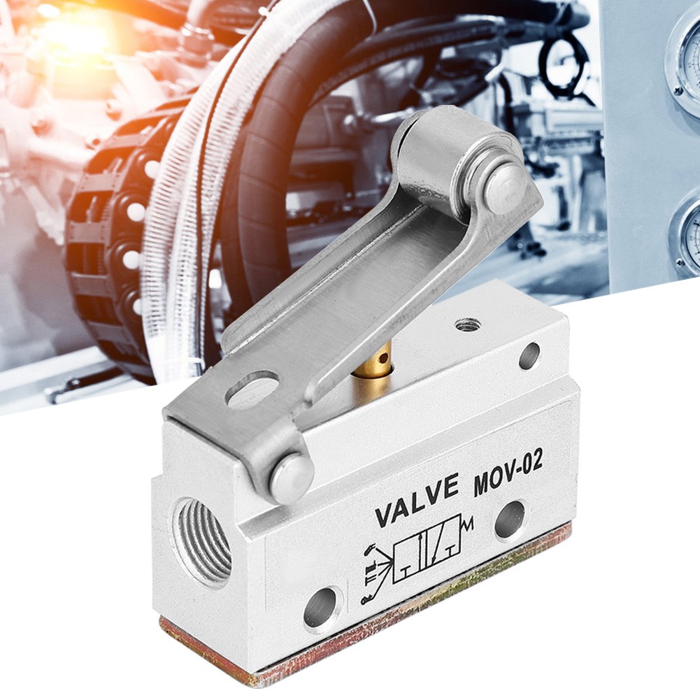 ­MOV-02 G1/8 Thread Roller Lever Air Pneumatic Mechanical Valve 0-0.8MPa