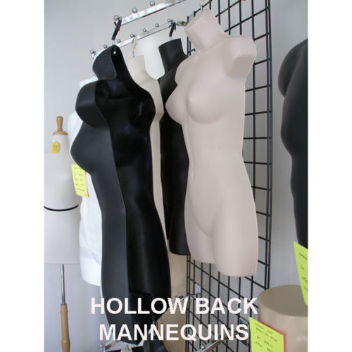 3 Clothing Displays Torso Forms Fits S – L Hanging Male Mannequin Frosted Hollow