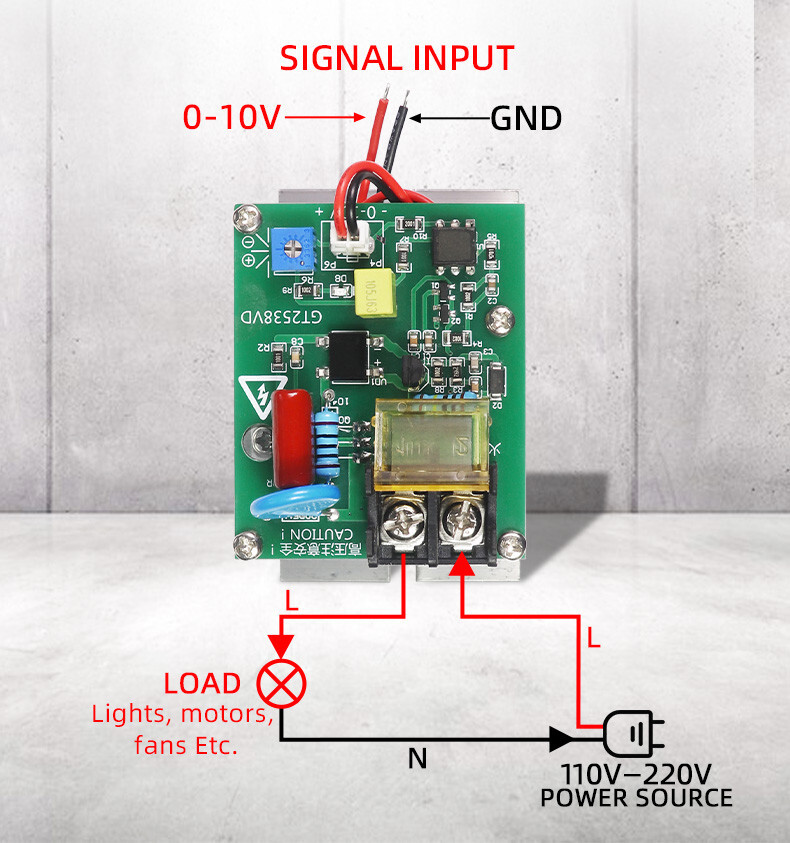 0-10V SCR Voltage Regulator AC 110-220V Motor Speed Controller Thermostat Dimmer