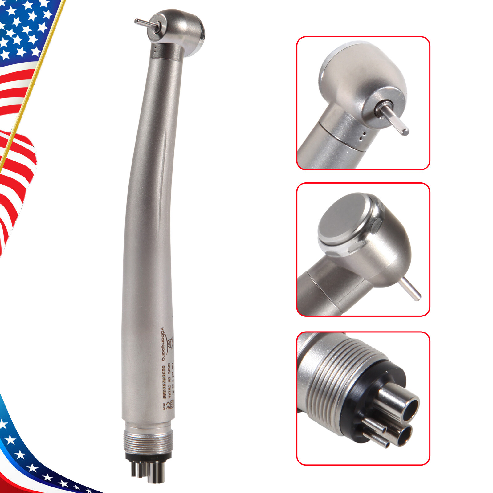 NSK style Dental PANA-MAX Handpiece High Speed Turbine 45° LED 1/3Spray 2/4 H SA