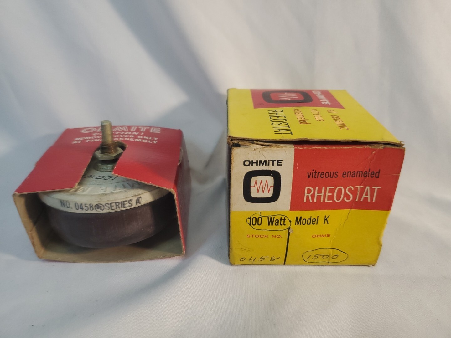 Ohmite RHS100 All Ceramic ENAMELED MODEL K Rheostat 100W 1500 OHM #0458