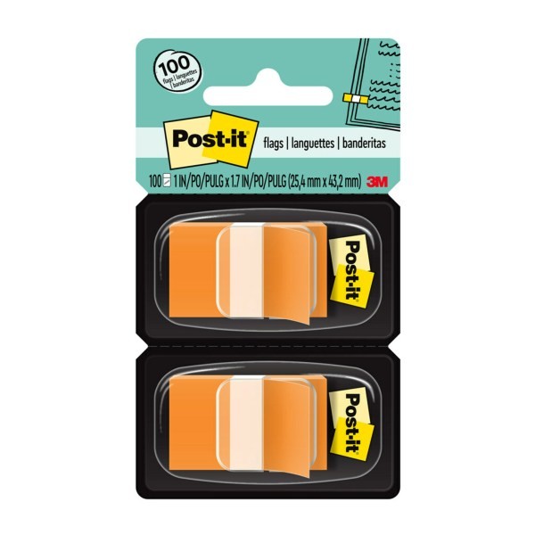 Post-it Sticky Flags: 1 in. x 1.7 in. (Orange) *30-flags