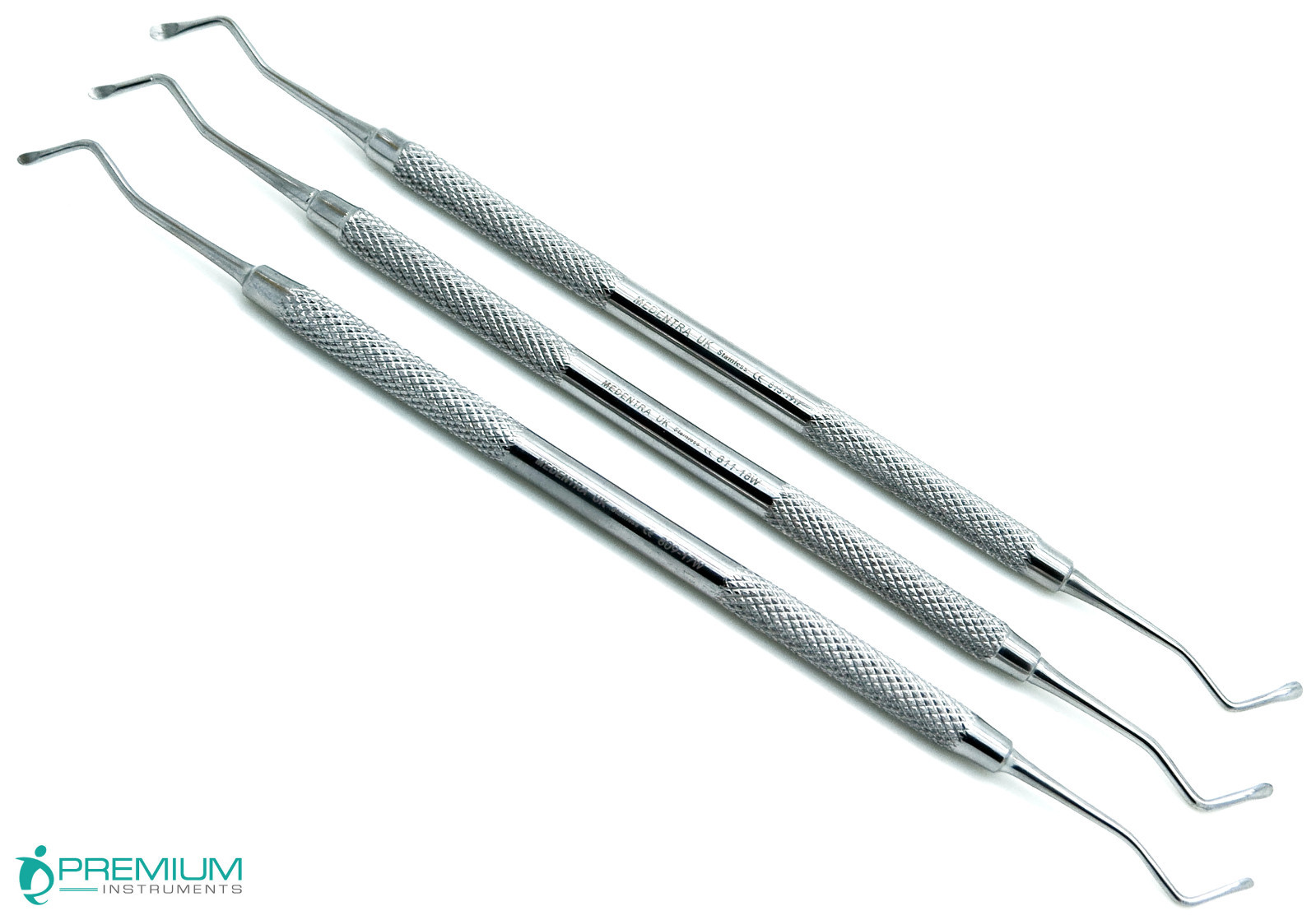 Dental Spoon Excavator 17W, 18W, 19W Restorative Composite Instruments Set of 3