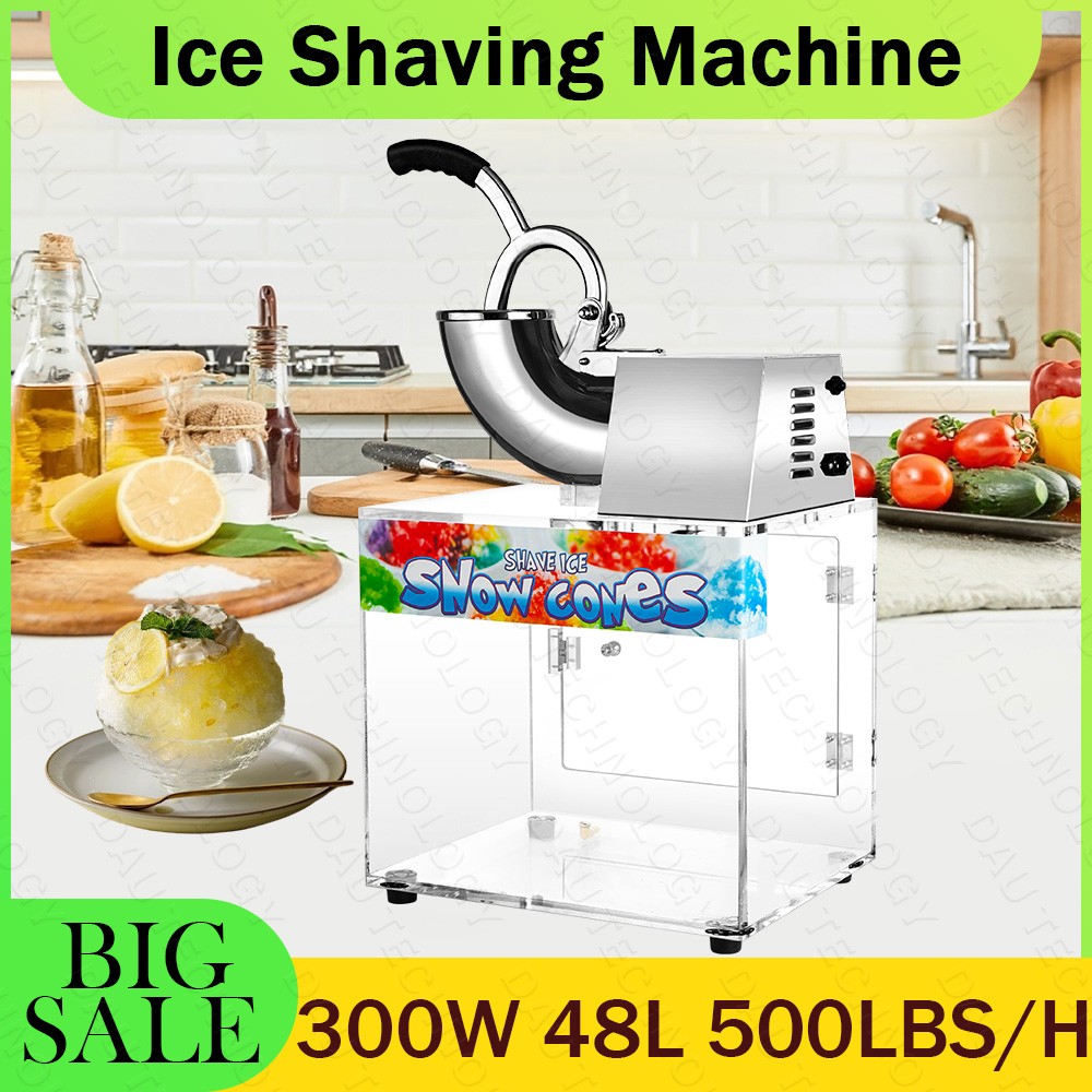 Premium Shaved Ice Machine, 500LB/H Commercial Ice Shaver Machine for Gatherings