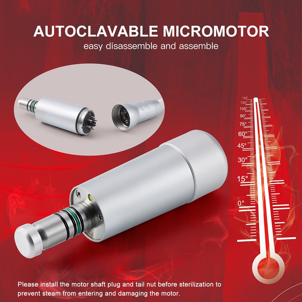 Dental Electric Micro Motor Brushless LED Micromotor 4 Hole 1:1 1:5 16:1 Modes