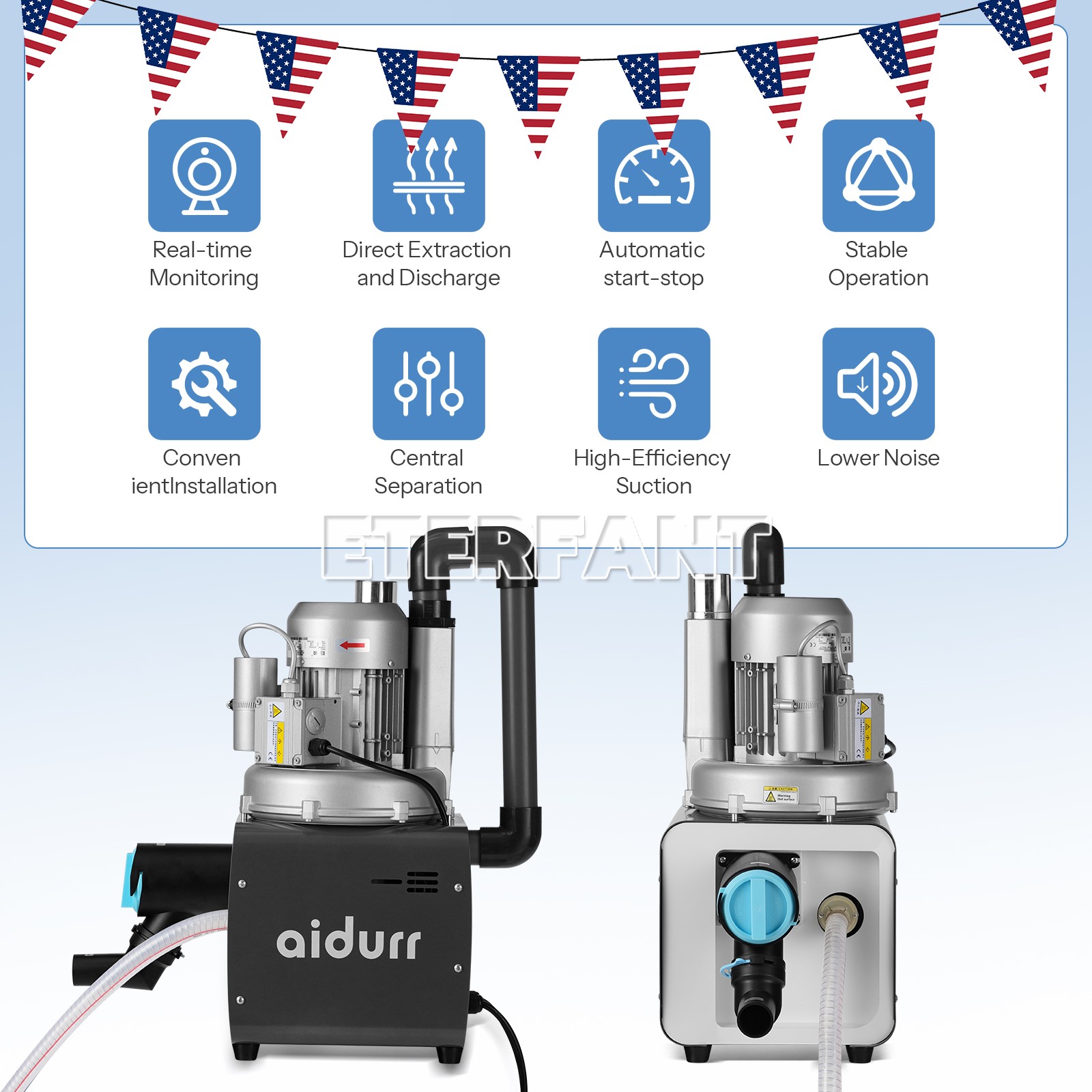 ETERFANT Mobile Electric Suction Unit/Dental Delivery Unit System Cart Treatment