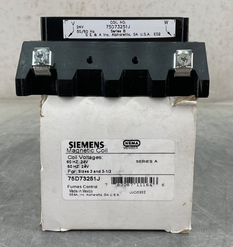 NEW SIEMENS 75D73251J MAGNETIC COIL 24V FOR SIZE 3 & 3 1/2
