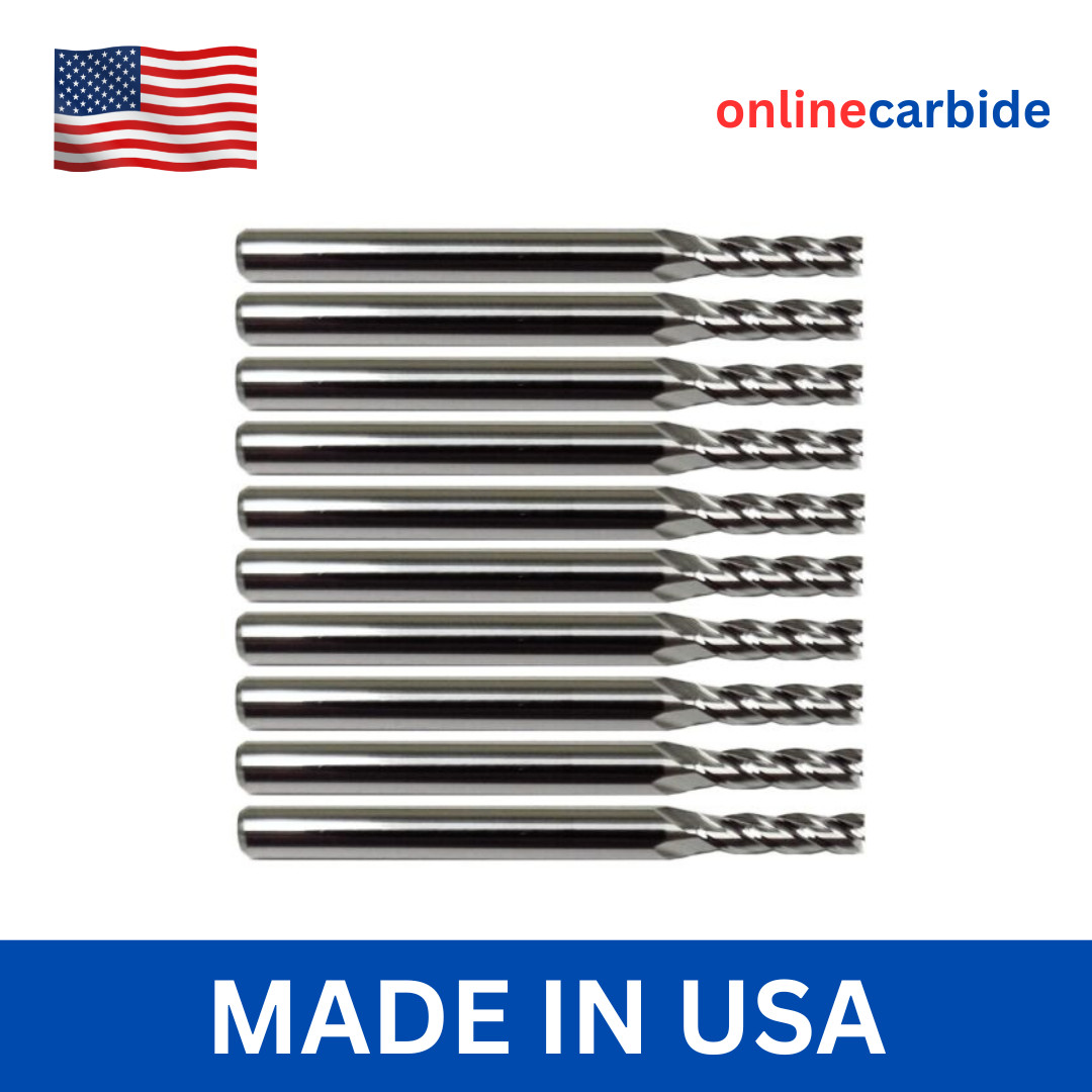 10 PCS 1/16″ 4 FLUTE CARBIDE END MILL