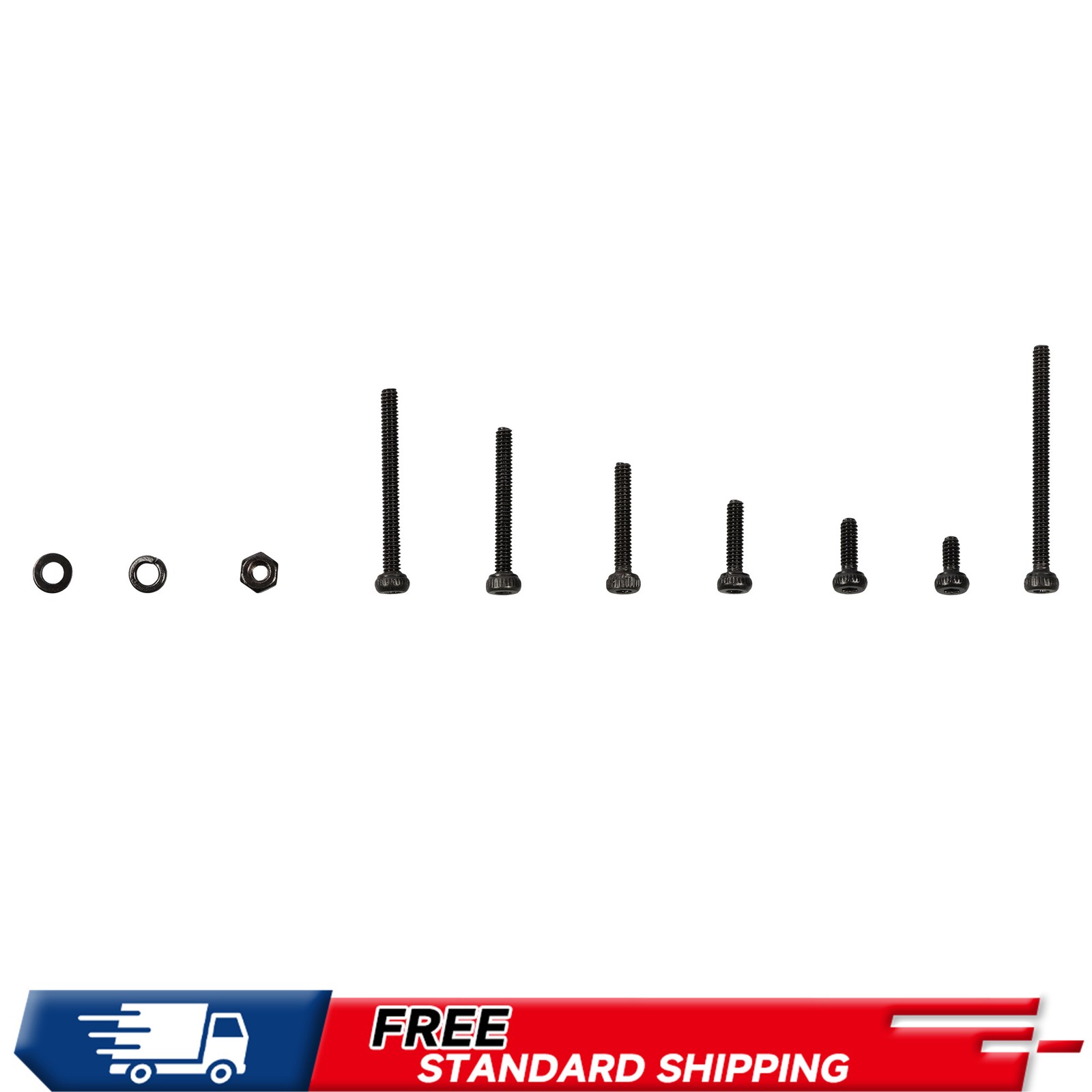 Grade12.9 Metric Bolt Assortment 1710pcs M2 M3 M4 M5 Zinc/Black Oxide 4-30mm