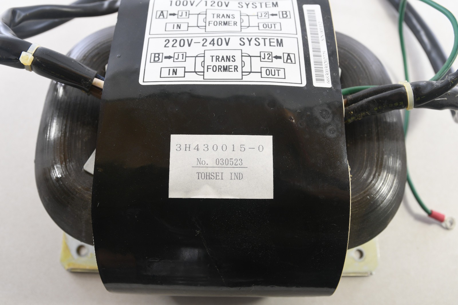 Tohsei Ind 3H30015-0 Power Transformer 100/120V & 220/240V System Tested Used