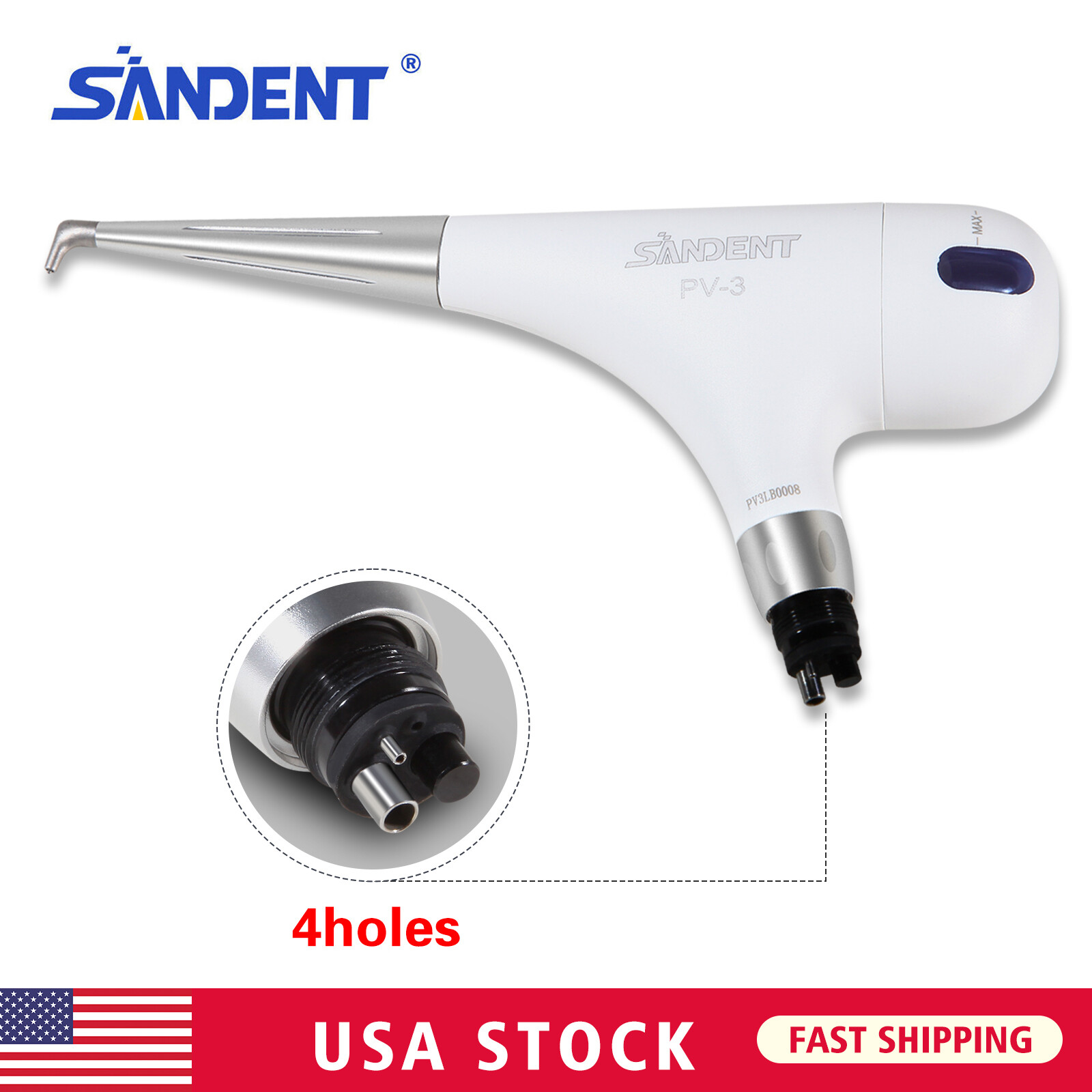 Dental Air Prophy Flow Teeth Polishing Polisher Handpiece Hygiene Jet 2/4 Holes