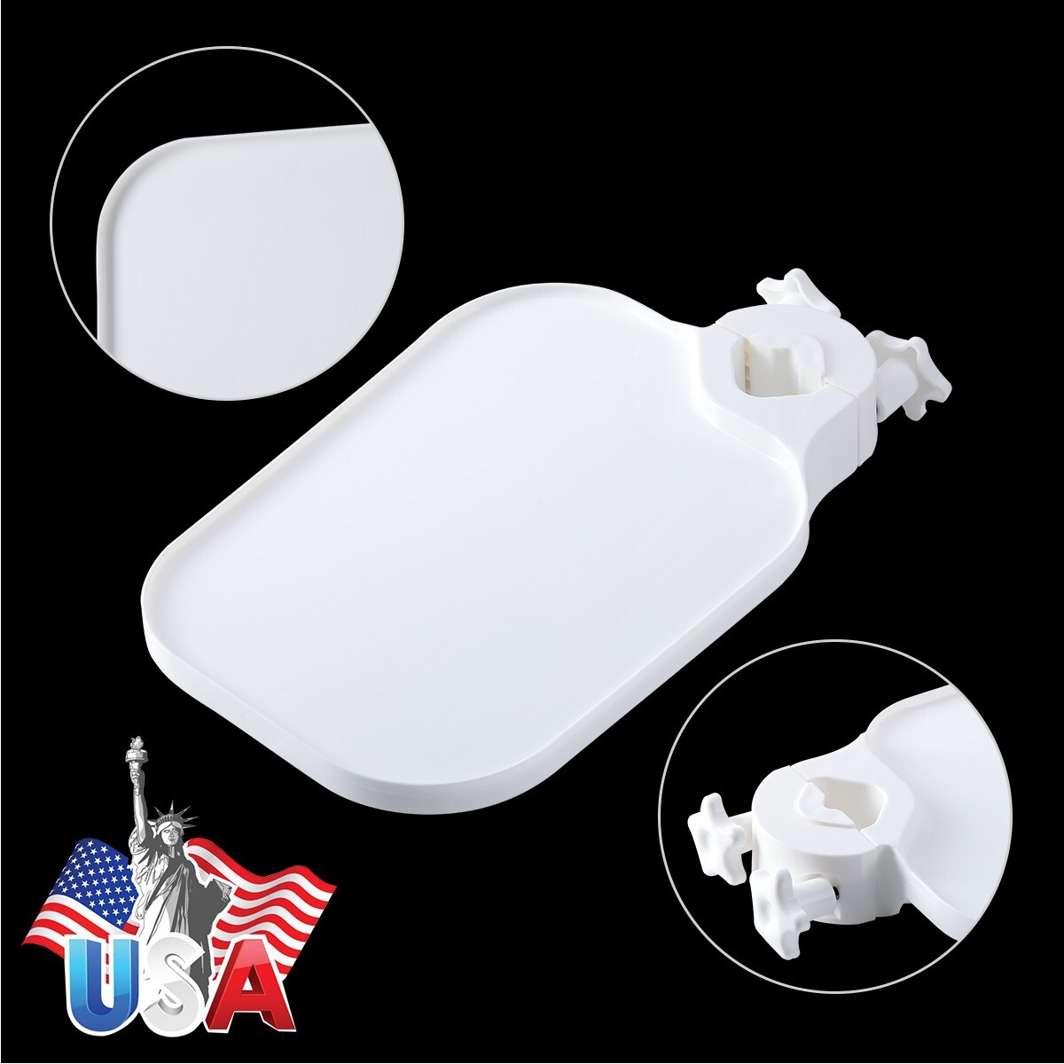Dental Chair Accessory Post Mounted Table Shelf Tray Scaler Instrument Tray