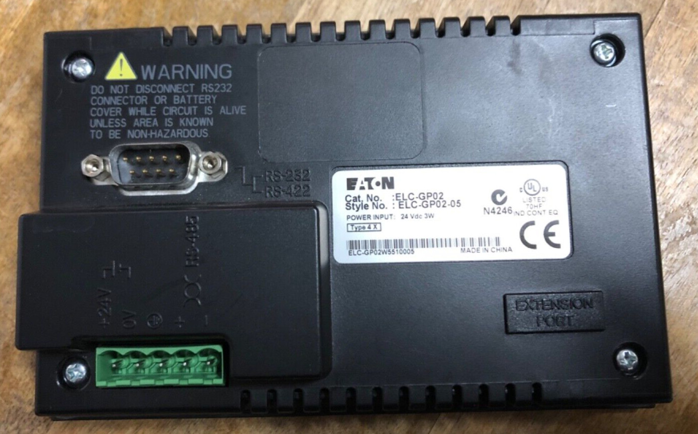 Eaton Operator Interface ELC-GP02 24Vdc 3W