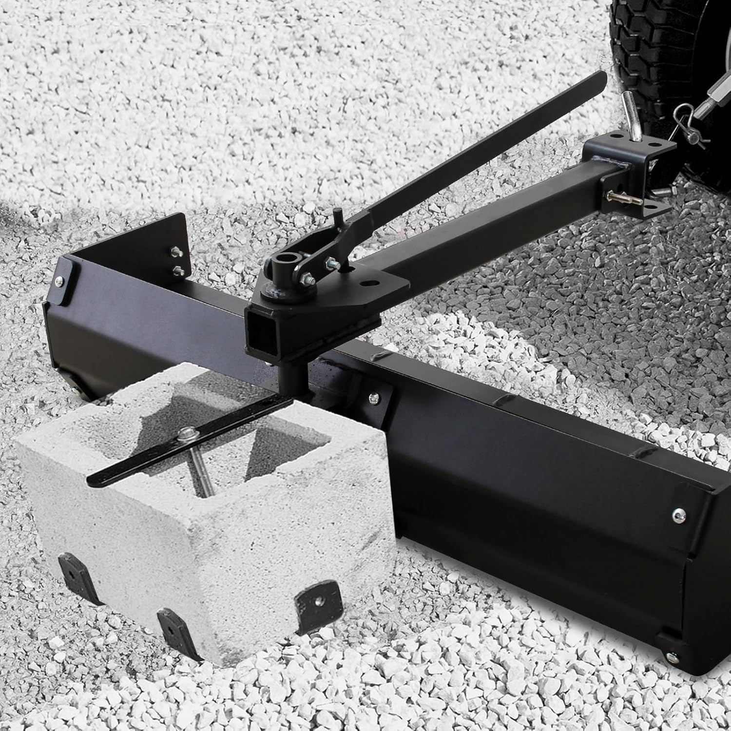 42″ Tow Behind Box Scraper, Heavy Duty Tractor Grader Blade Attachment for Lawn