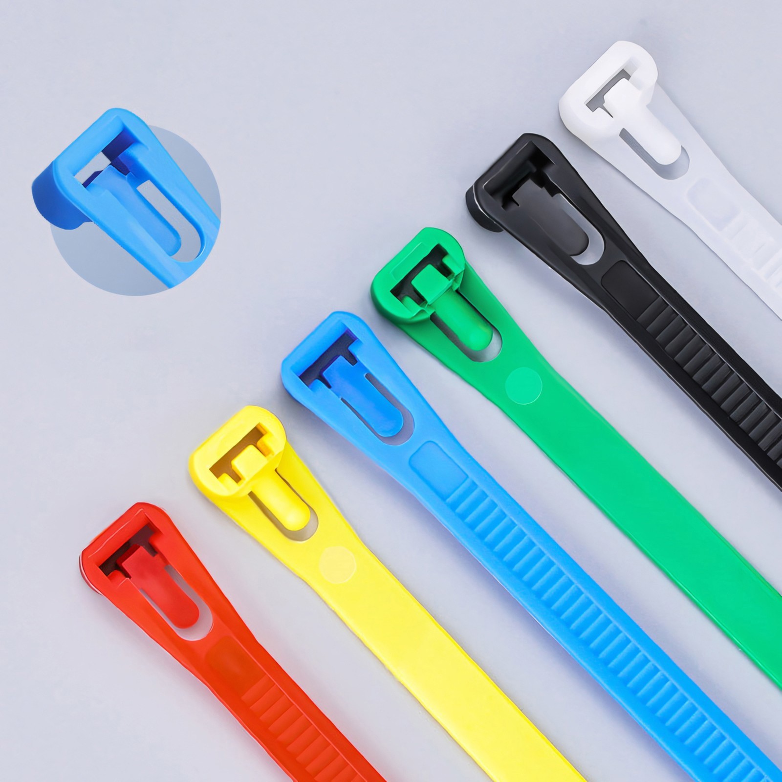 Nylon Cable Ties Releasable Plastic Zip Tie Wraps Reusable 3.6 mm – 7.5 mm Width