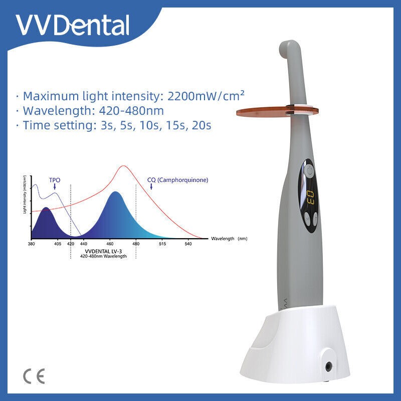 Dental Wireless LED Curing Light USB Charger Dental Photopolymerizer Lamp