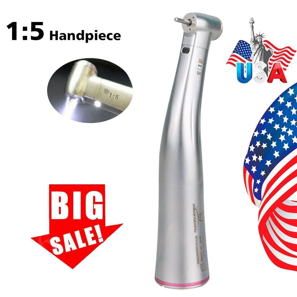 Dental 1:5 Increasing LED Fiber Optic Contra Angle 4 Spray Fit NSK X95L Ti-Max