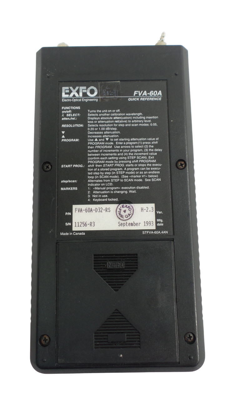 Exfo Electro Optical Engineering Variable Attenuator FVA-60A – Free Shipping