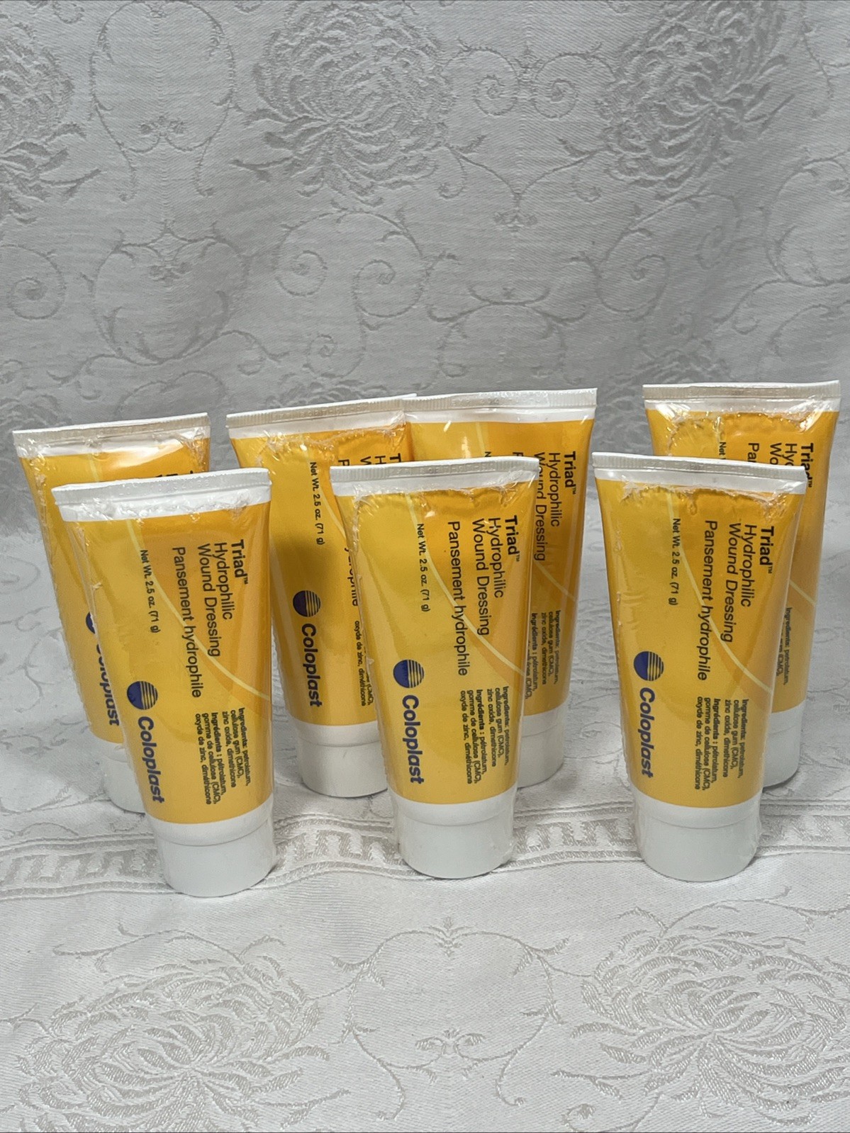Coloplast Triad Hydrophilic Wound Dressing 2.5 Oz 7 Tubes NEW SEALED