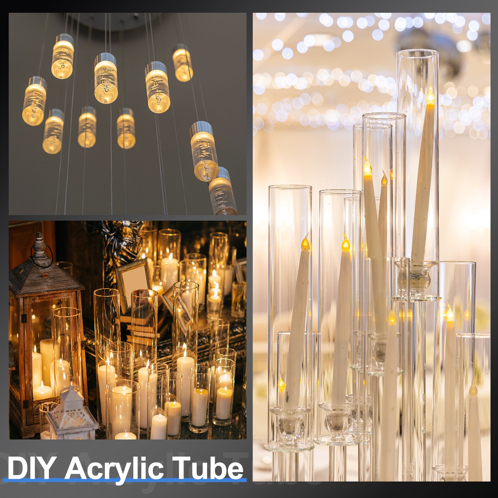 Clear Rigid Acrylic Pipe 93mm ID x 100mm OD 4″ Round Clear Plastic Tube