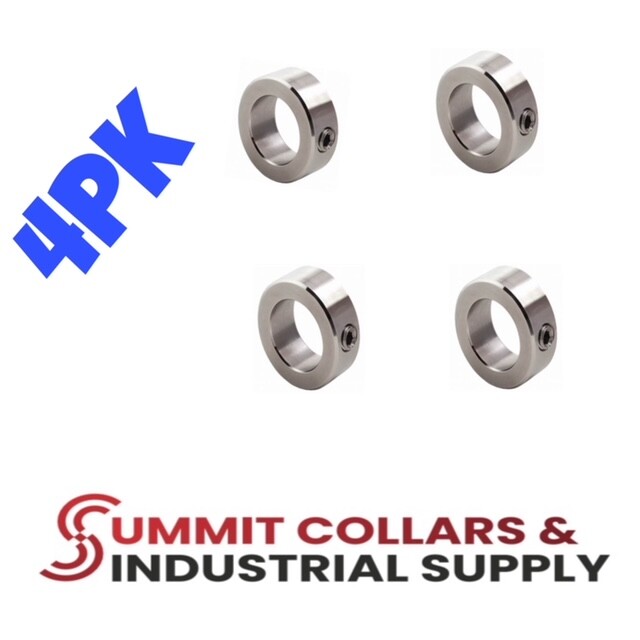 1″ ID Bore Stainless Steel Shaft Collars Set Screw Style (4 PCS)