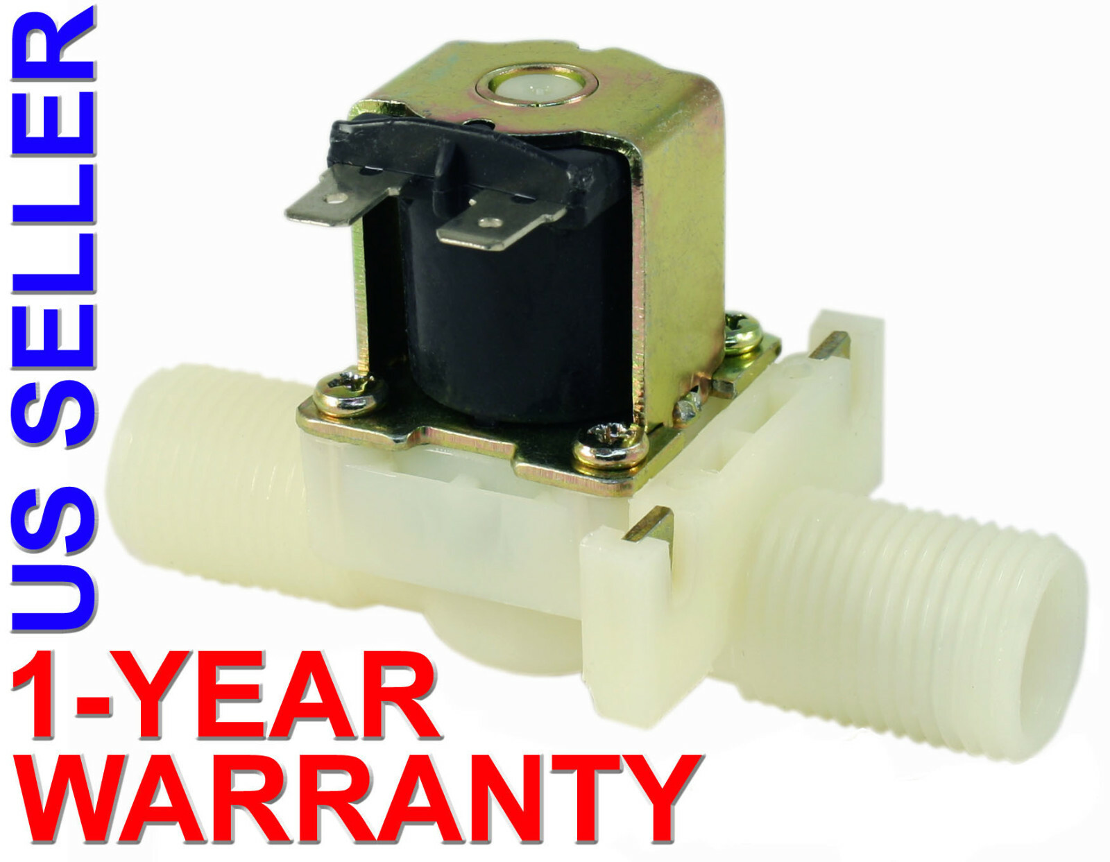 1/2 inch NPS Thread 110V-120V AC Plastic Nylon Solenoid Valve ONE-YEAR WARRANTY