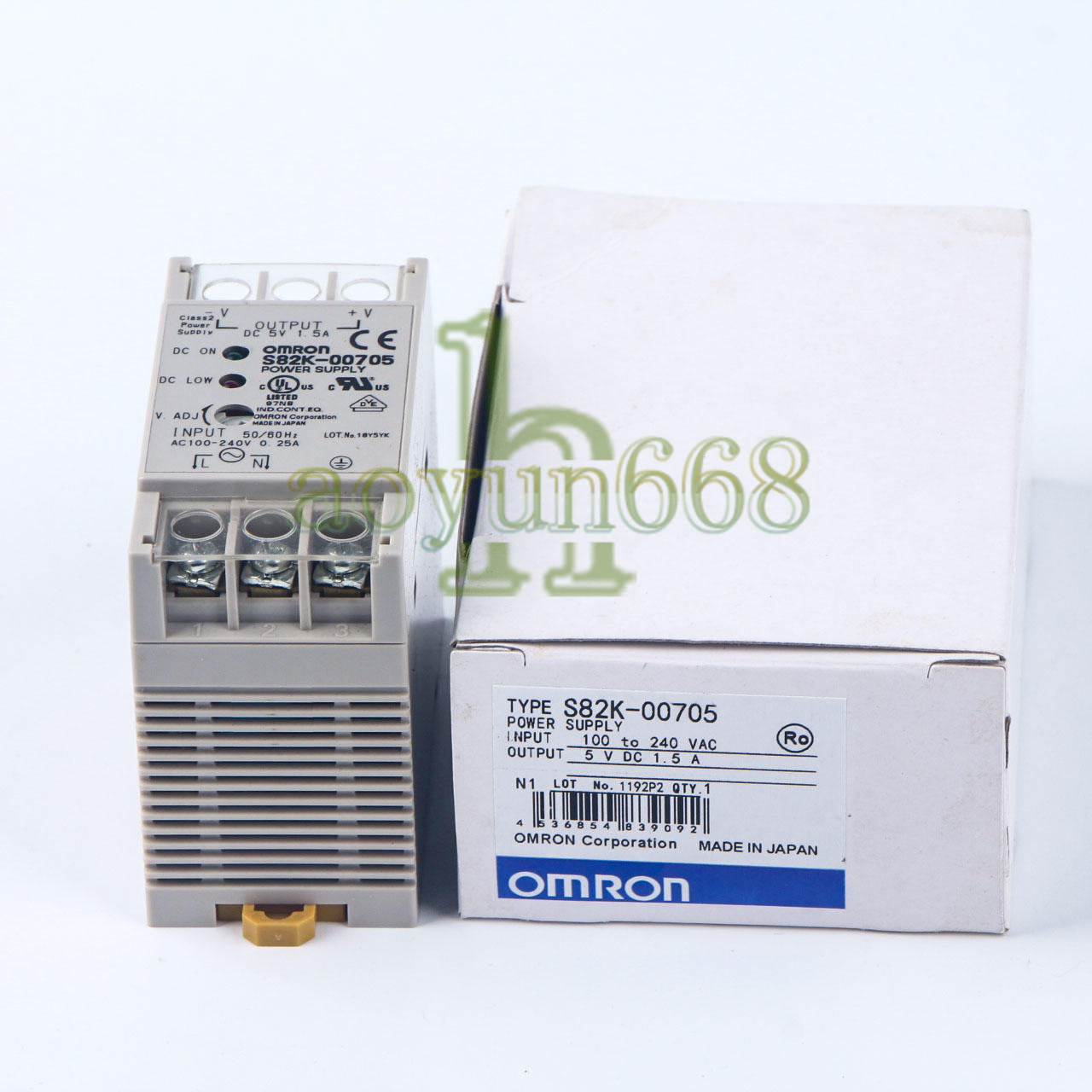 1PC Omron S82K-00705 100-240VAC 5VDC 1.5A switching power supply New