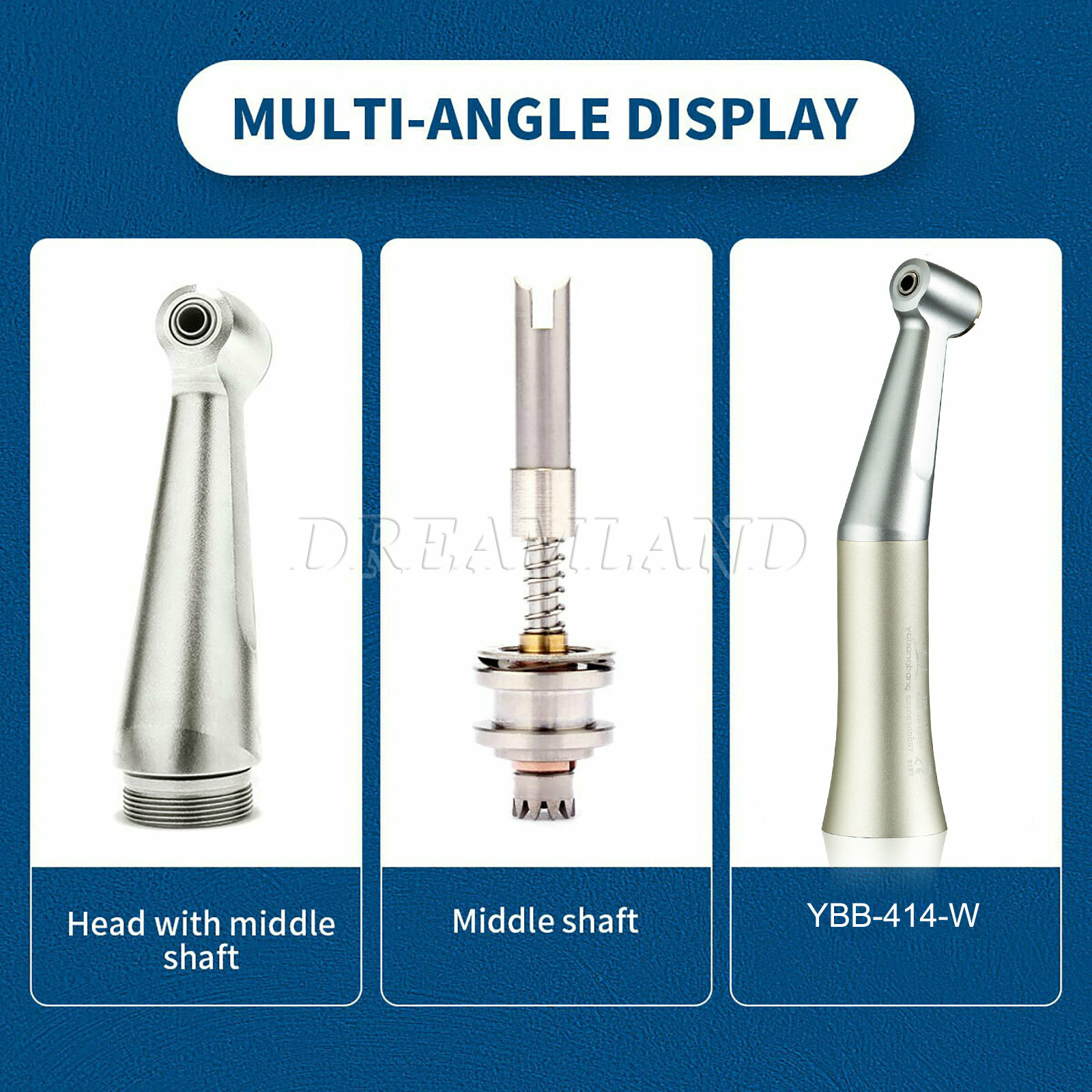 1X E-type Dental Contra Angle Handpiece Slow Low Speed Contrangle Fit NSK