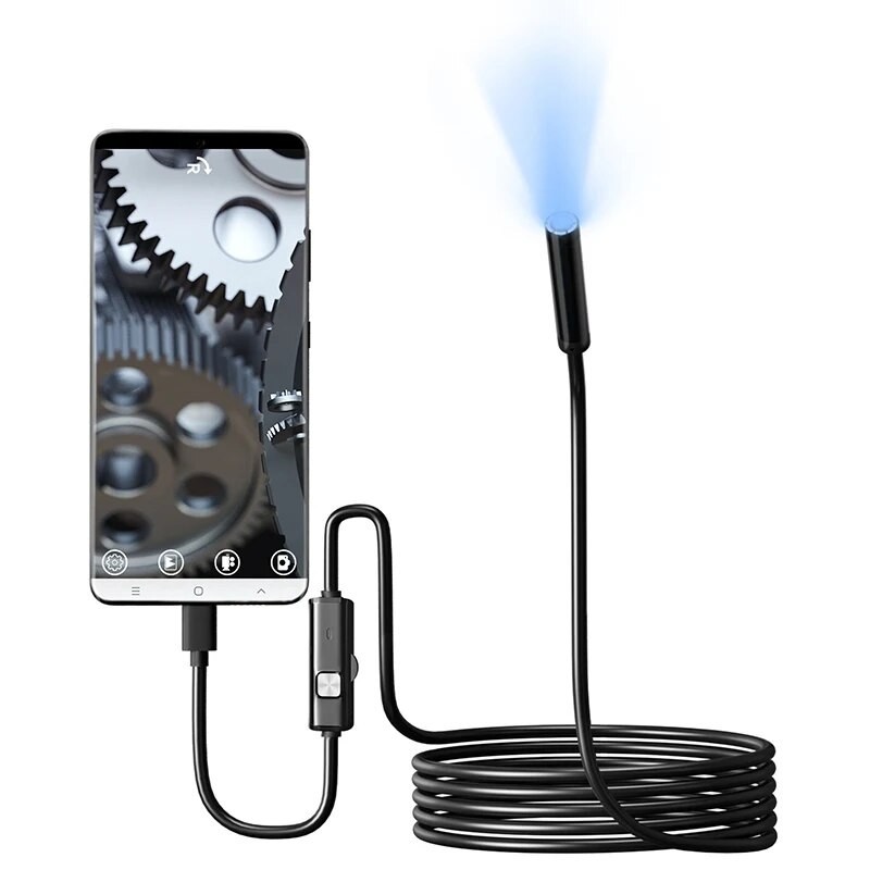 7mm USB Type-C Endoscope Camera 6 LED IP67 Waterproof for Android PC