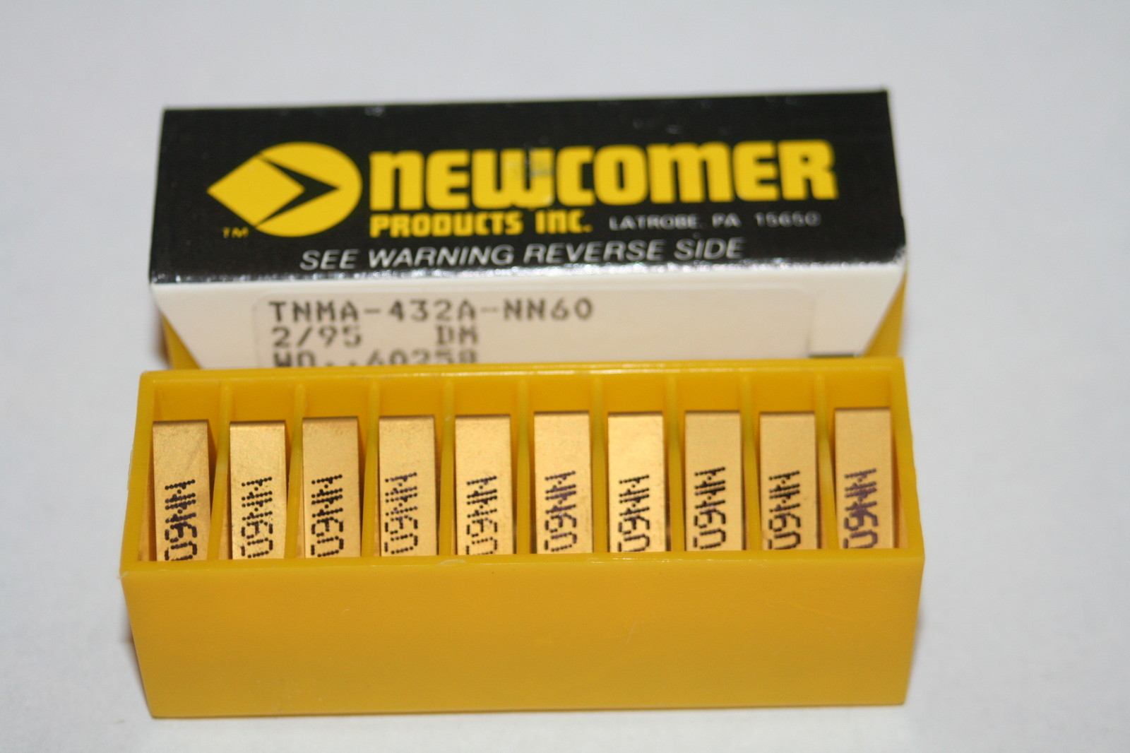(Lot of 10) Newcomer TNMA-432A TiN COATED CARBIDE INSERTS, GRADE: NN60 * NEW
