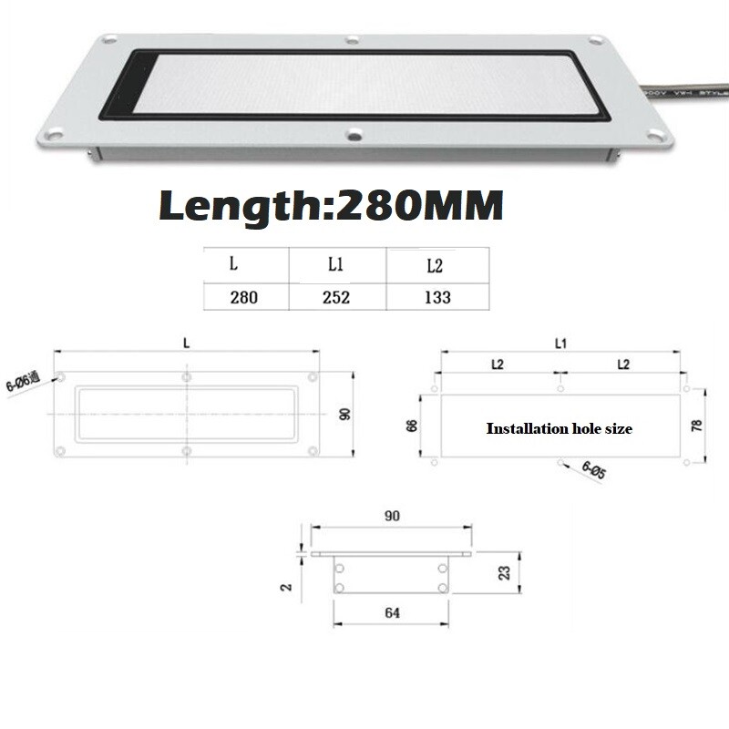 Embedded LED machine tool light waterproof oil-proof CNC machine tool lighting