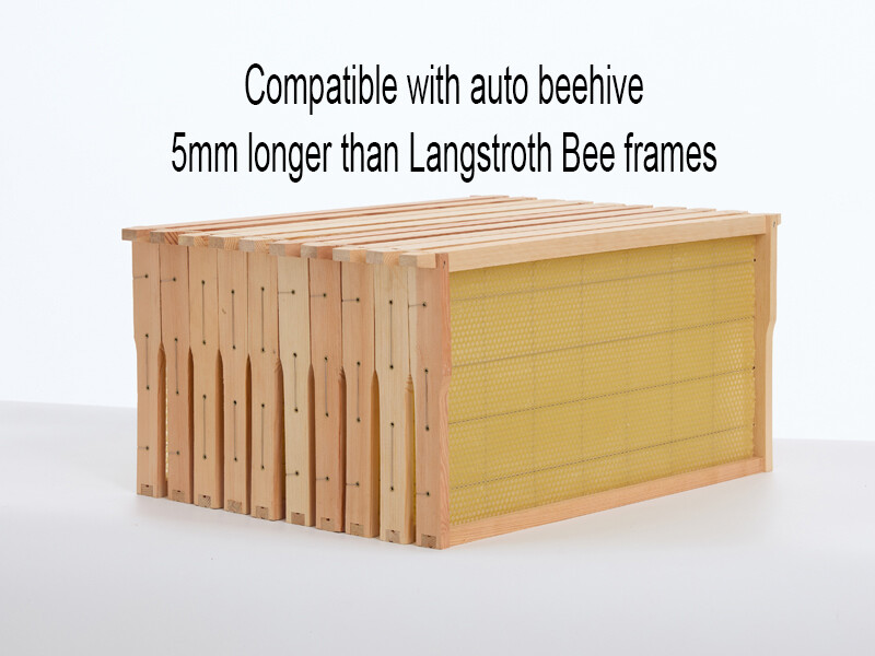 10 Beehive Frames Assembled Bee Foundation Wooden Bee Hive Wax Foundations 488mm